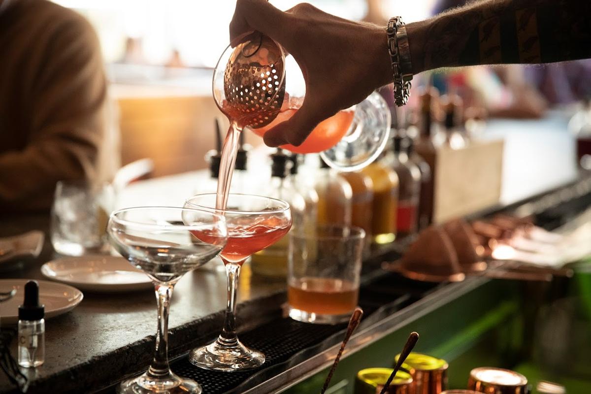 Cocktails served
